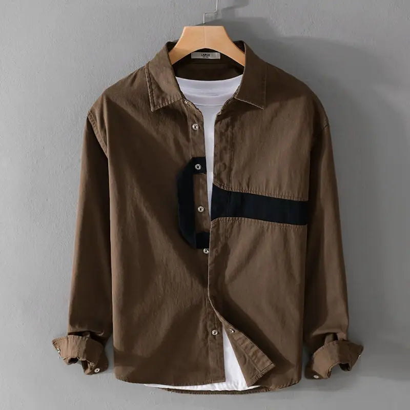 Men’s Vintage Long Sleeve Polo