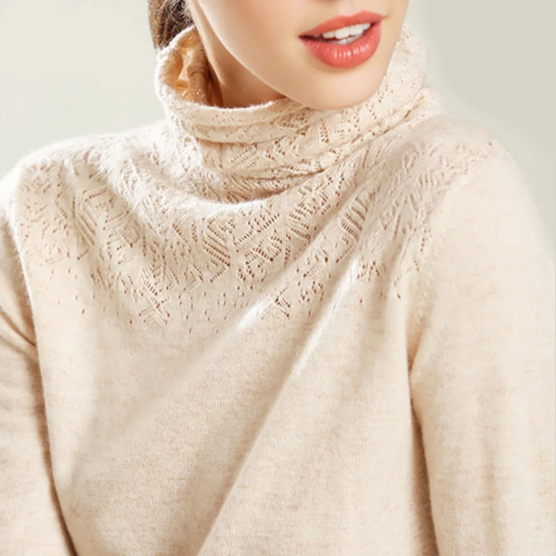 Women’s Cashmere Cotton Turtleneck Sweater