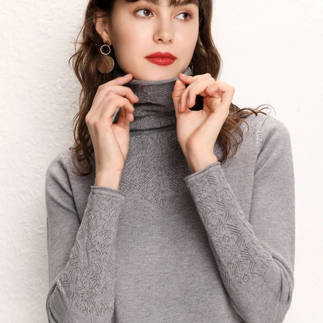 Women’s Cashmere Cotton Turtleneck Sweater