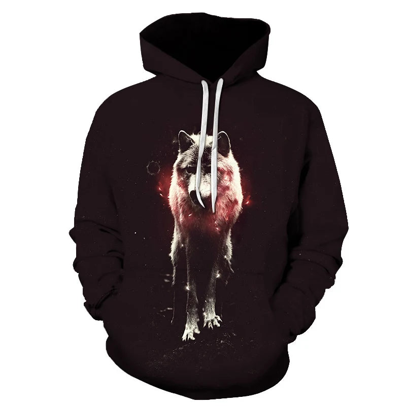 Galaxy Wolf Hoodie – Fashion Pullover, Spring/Autumn Sweatshirt