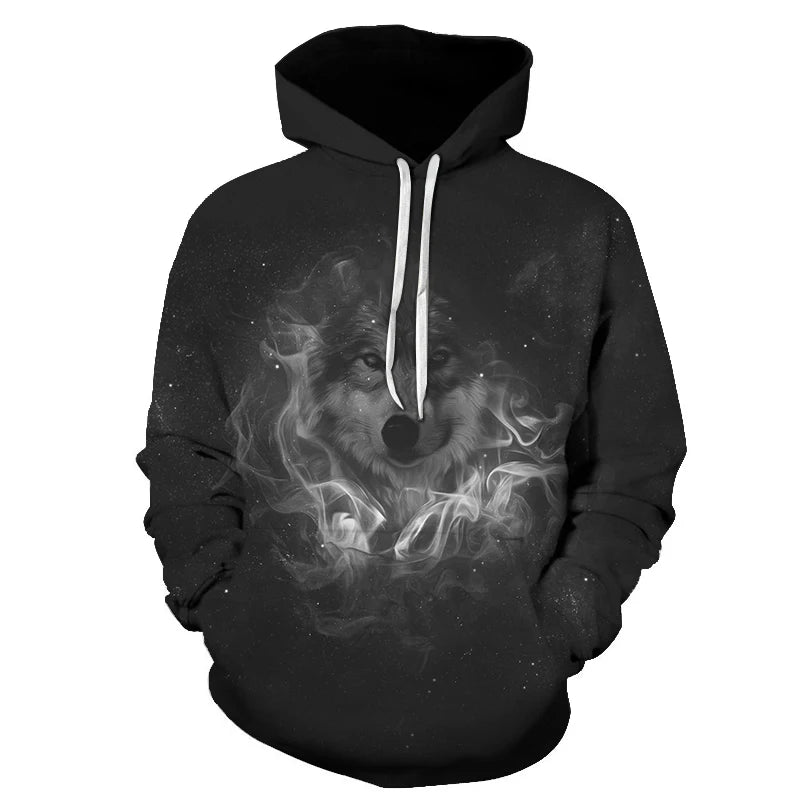 Galaxy Wolf Hoodie – Fashion Pullover, Spring/Autumn Sweatshirt