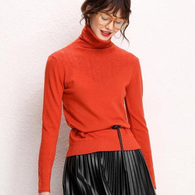 Women’s Cashmere Cotton Turtleneck Sweater