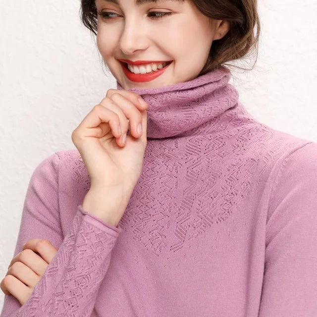 Women’s Cashmere Cotton Turtleneck Sweater