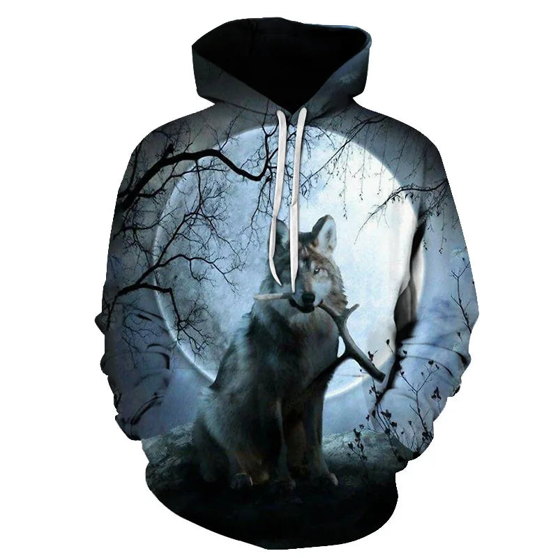 Galaxy Wolf Hoodie – Fashion Pullover, Spring/Autumn Sweatshirt
