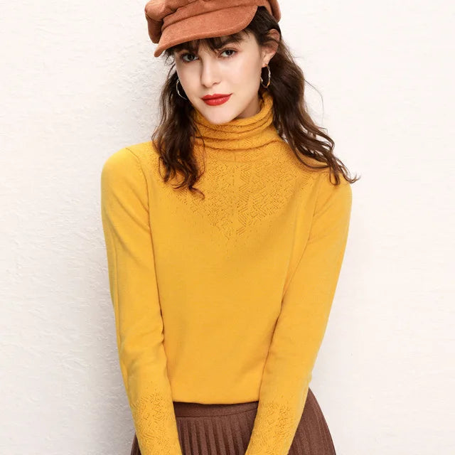 Women’s Cashmere Cotton Turtleneck Sweater