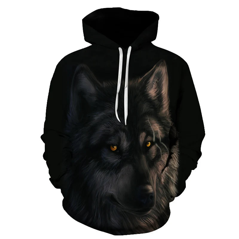 Galaxy Wolf Hoodie – Fashion Pullover, Spring/Autumn Sweatshirt