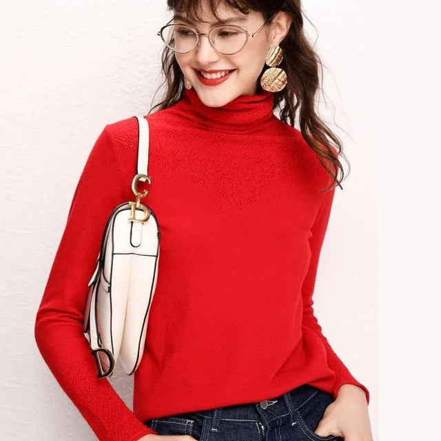 Women’s Cashmere Cotton Turtleneck Sweater