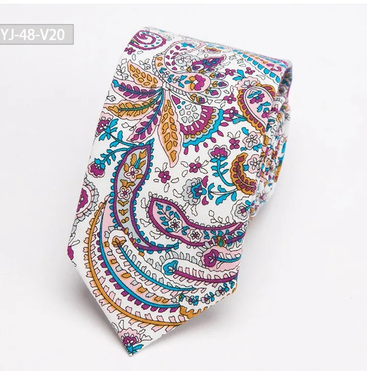 Men’s Floral Cotton Necktie