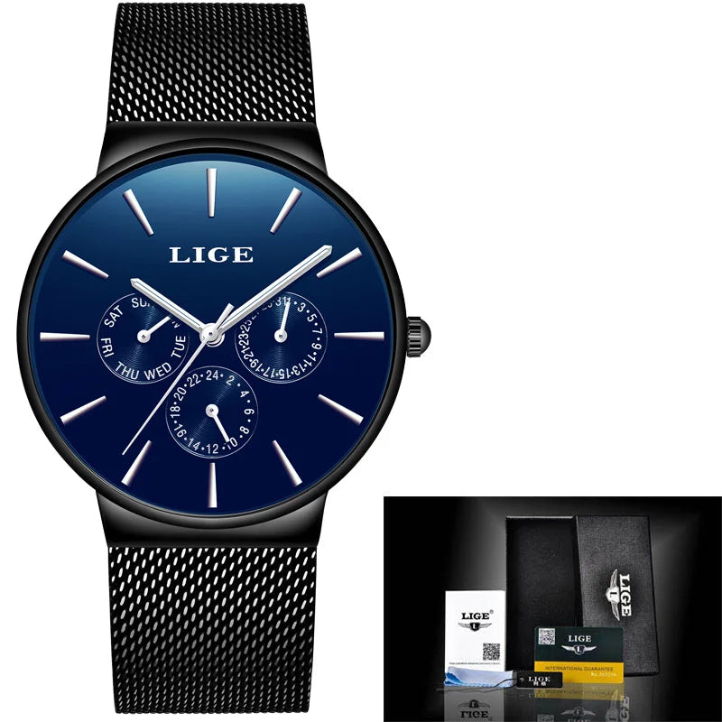 LIGE Classic Women's Rose Gold Quartz Watch