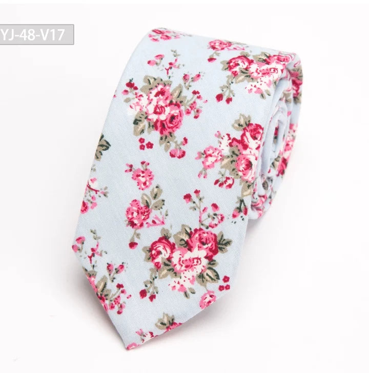 Men’s Floral Cotton Necktie