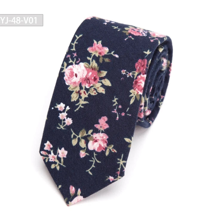 Men’s Floral Cotton Necktie