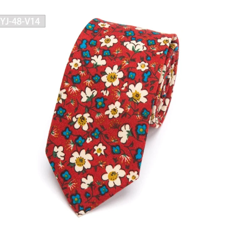 Men’s Floral Cotton Necktie