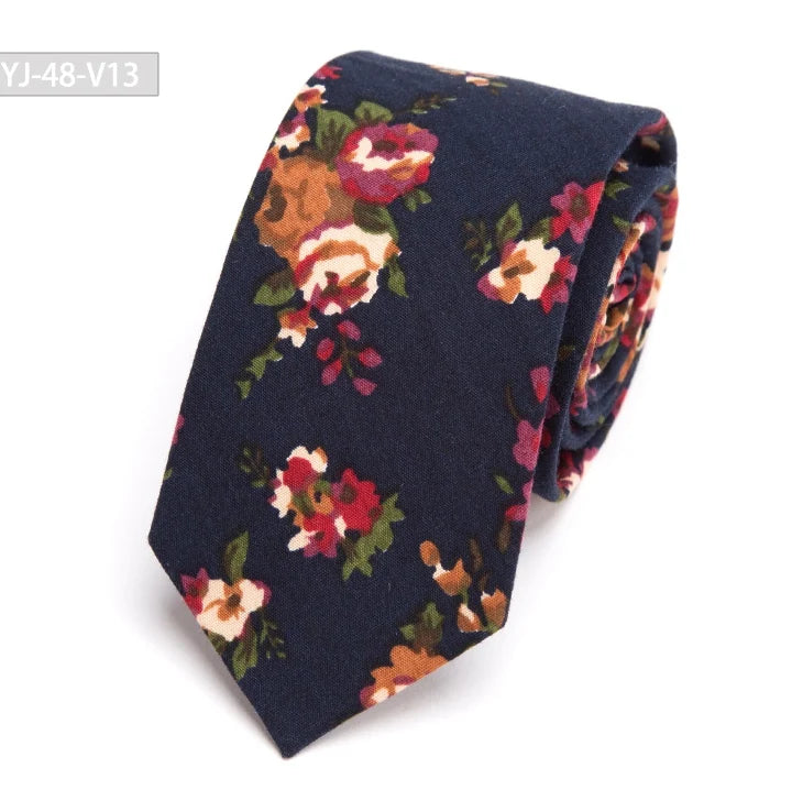Men’s Floral Cotton Necktie