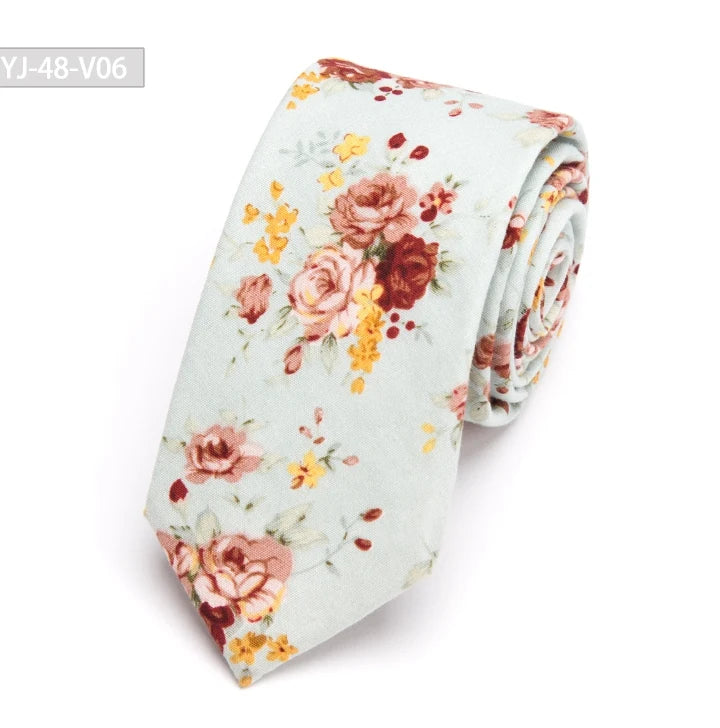 Men’s Floral Cotton Necktie