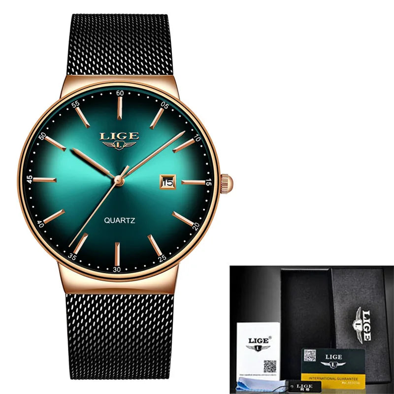 LIGE Classic Women's Rose Gold Quartz Watch