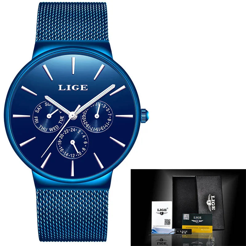 LIGE Classic Women's Rose Gold Quartz Watch