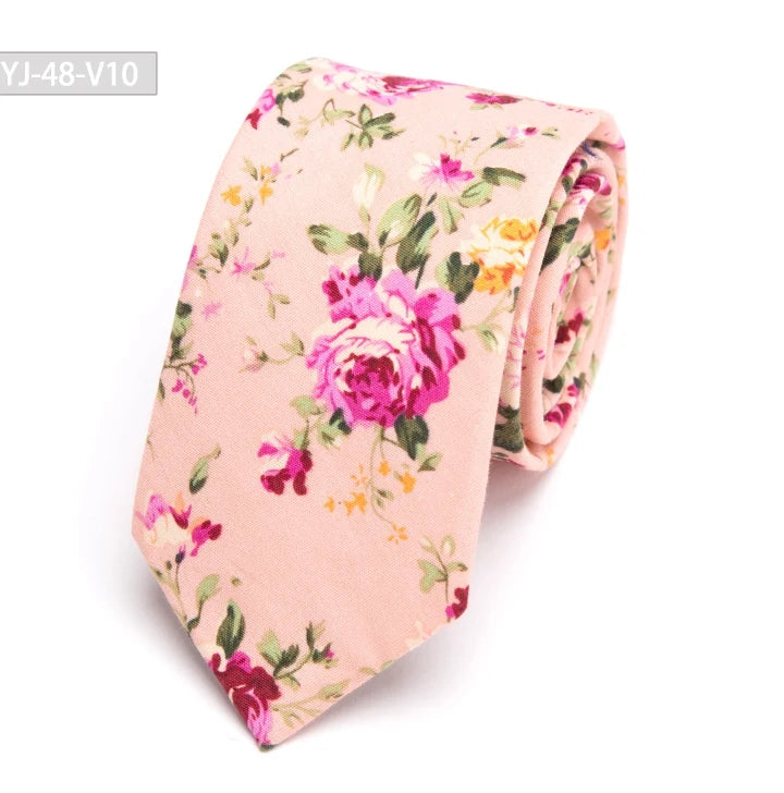 Men’s Floral Cotton Necktie