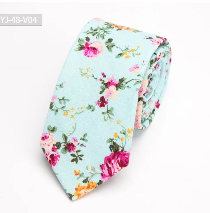 Men’s Floral Cotton Necktie