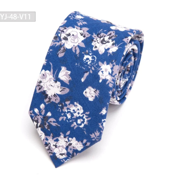 Men’s Floral Cotton Necktie