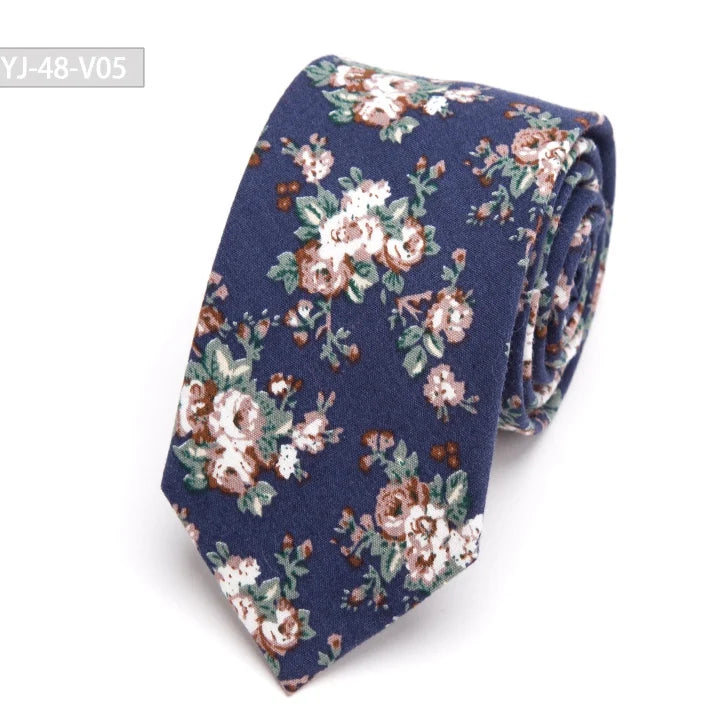 Men’s Floral Cotton Necktie