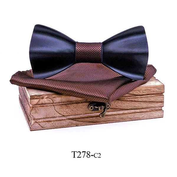 Men’s Wooden Bow Tie Set