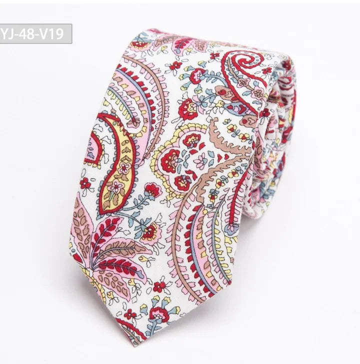 Men’s Floral Cotton Necktie