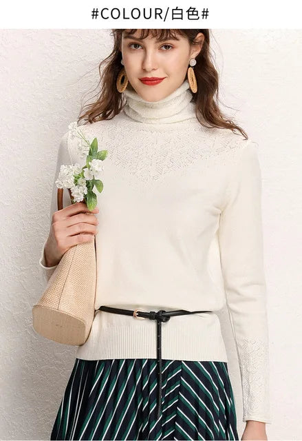 Women’s Cashmere Cotton Turtleneck Sweater