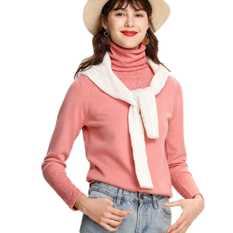 Women’s Cashmere Cotton Turtleneck Sweater