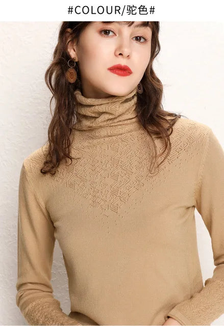 Women’s Cashmere Cotton Turtleneck Sweater