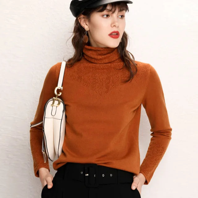 Women’s Cashmere Cotton Turtleneck Sweater