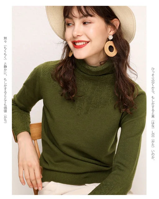 Women’s Cashmere Cotton Turtleneck Sweater