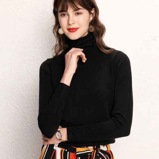 Women’s Cashmere Cotton Turtleneck Sweater