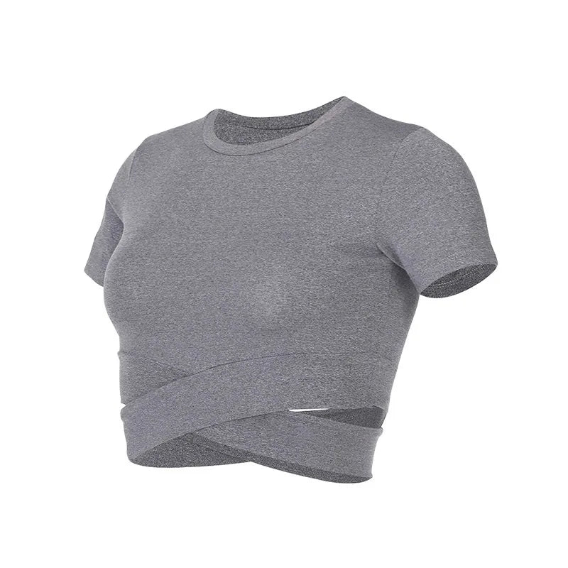 Women's Seamless Yoga Crop Top/Breathable Quick-Dry Gym Shirt