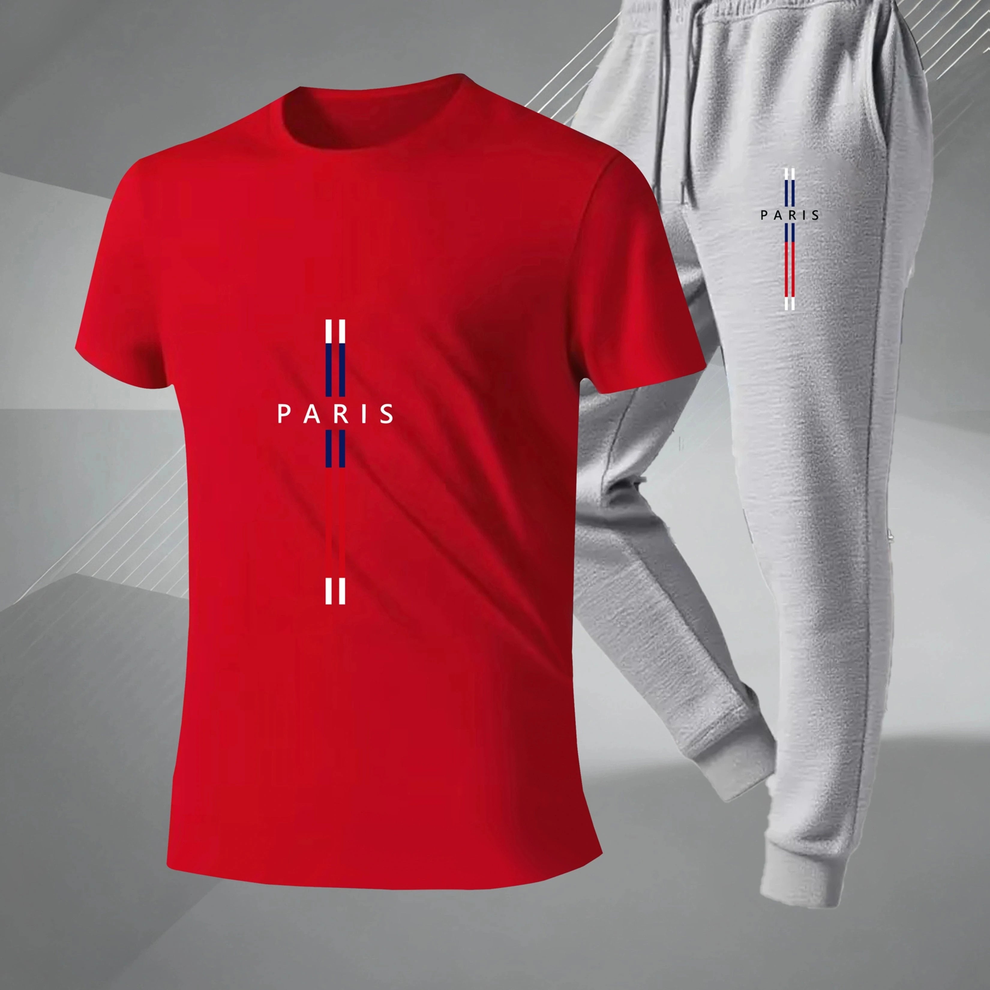 Men's Printed T-Shirt & Pants Set