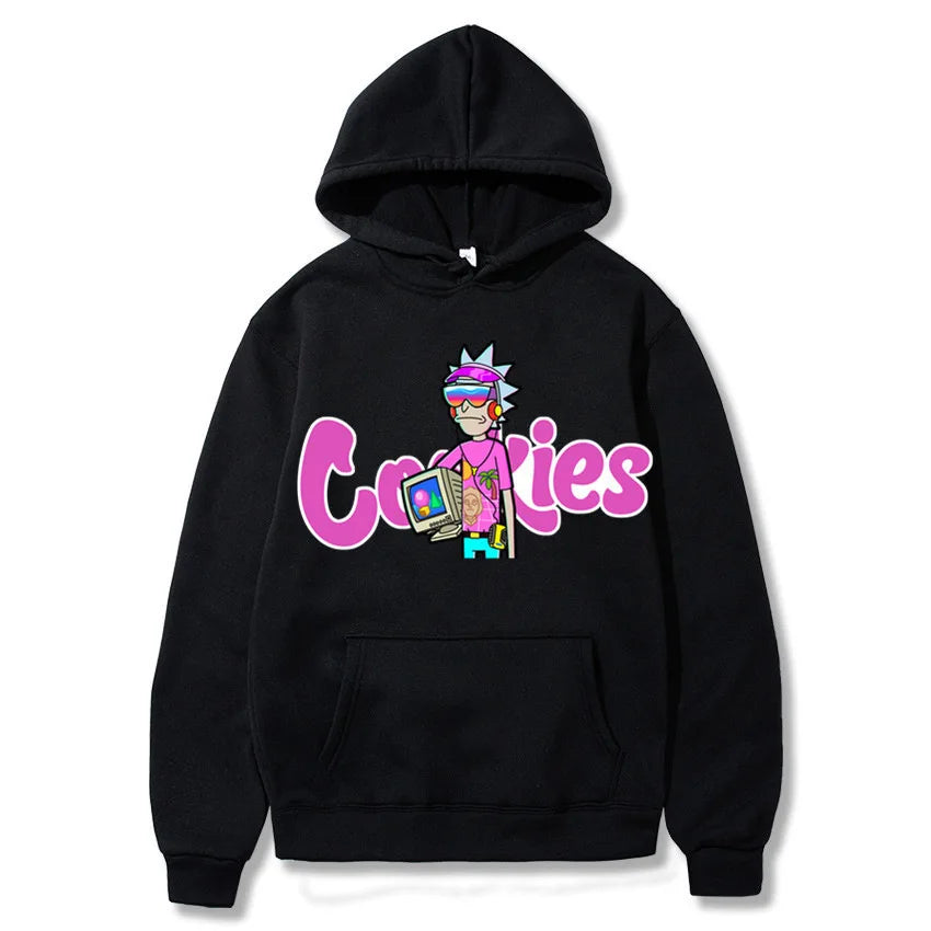 Anime Print Hoodie – Unisex Oversized Streetwear
