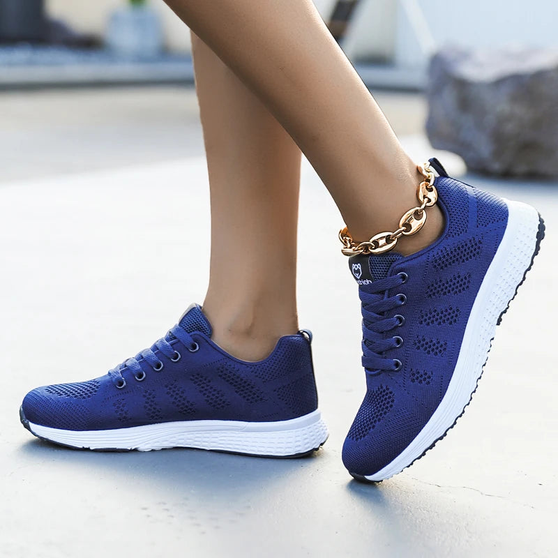 Mesh Sneakers Lightweight Lace-Up