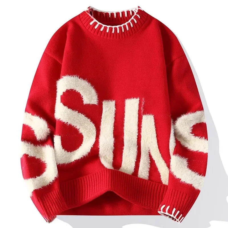 Men’s Loose-Fit Knitted Sweater