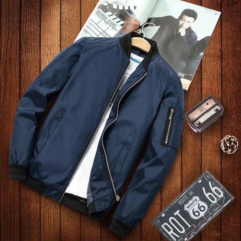 Men’s Slim Fit Bomber Jacket