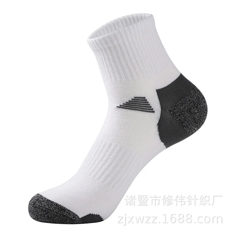 Men's socks autumn and winter mid-tube basketball sports socks high-quality pure cotton comfortable breathable cotton socks