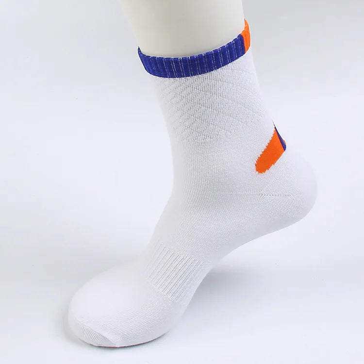 Men's socks autumn and winter mid-tube basketball sports socks high-quality pure cotton comfortable breathable cotton socks