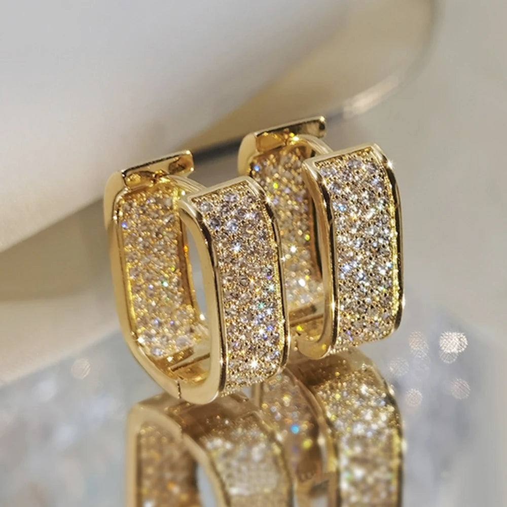 Pavé CZ Hoop Earrings
