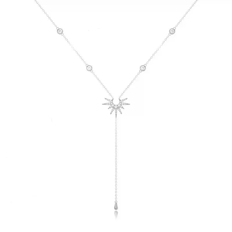 Y-Shape Cubic Zirconia Pendant Necklace
