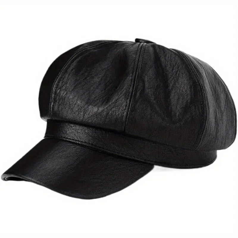 Leather Berets Hat