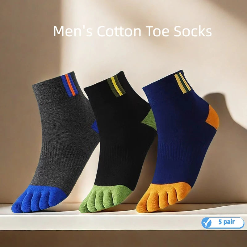 Men's Five-Toe Crew Socks