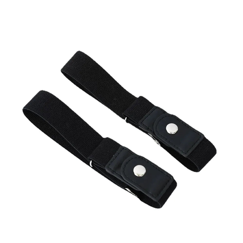 Buckle Elastic Belt – Adjustable, Invisible, Canvas, Unisex