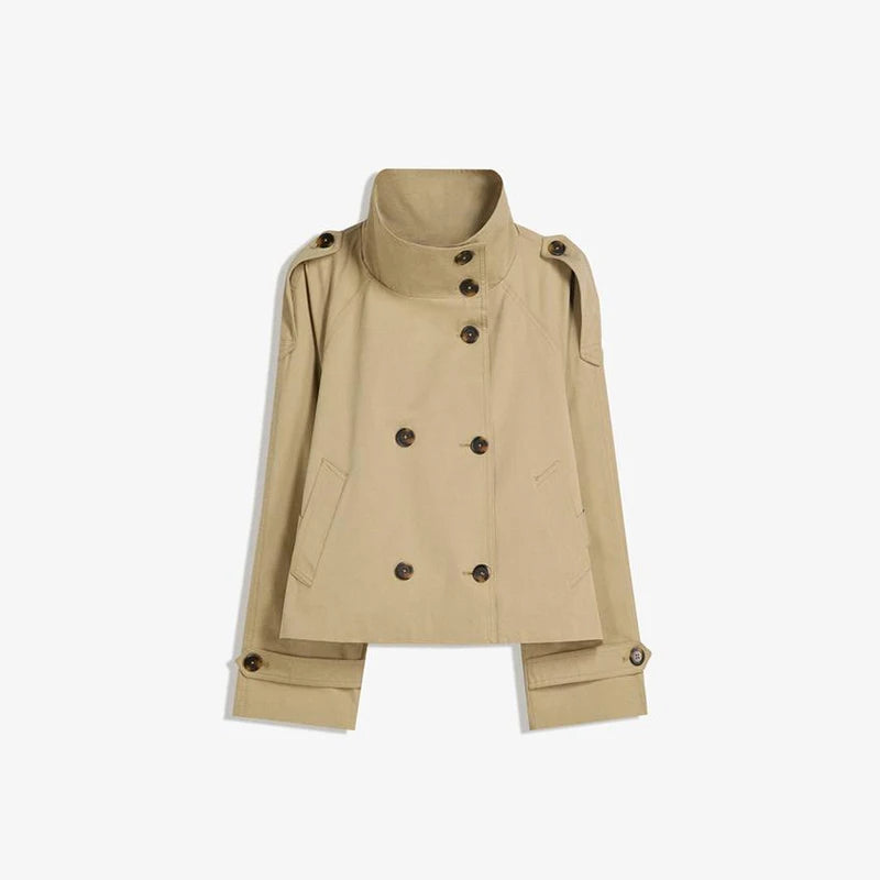 Women’s Double-Breasted Cropped Trench Coat