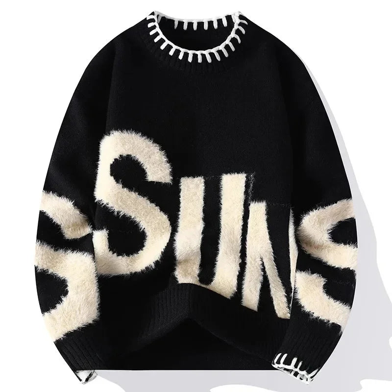 Men’s Loose-Fit Knitted Sweater