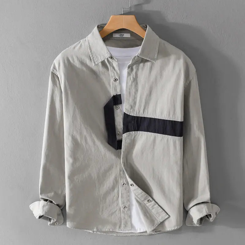 Men’s Vintage Long Sleeve Polo
