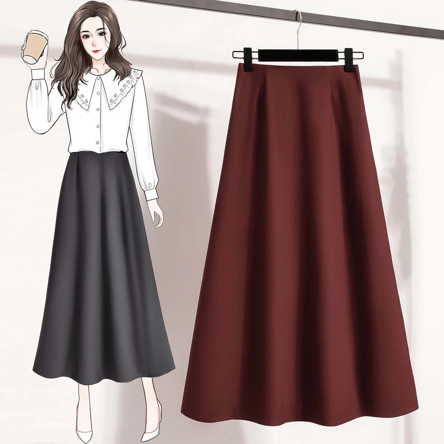 Women’s High Waist A-Line Mini Skirt