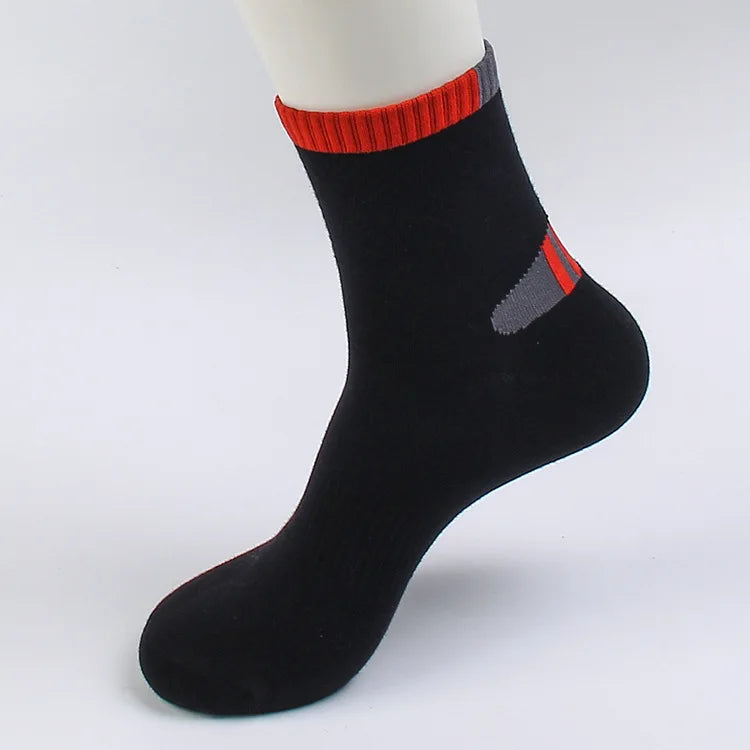 Men's socks autumn and winter mid-tube basketball sports socks high-quality pure cotton comfortable breathable cotton socks